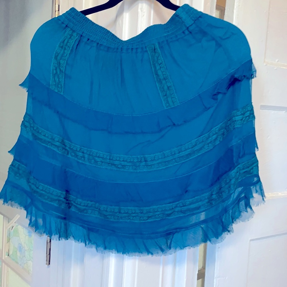 Some Days Lovin Bluish Green Layered Skirt